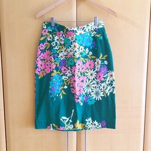 Anthropologie Odille Skirt Abronia floral print  Sz 8